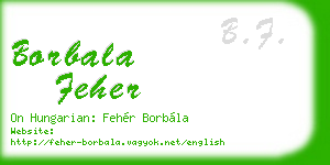 borbala feher business card